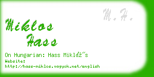 miklos hass business card